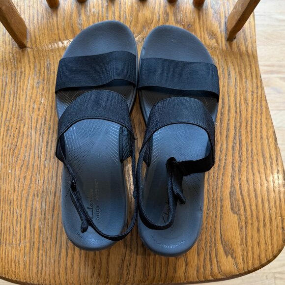 Clarks Cloudsteppers Arla Sandals - Black - Picture 2 of 5